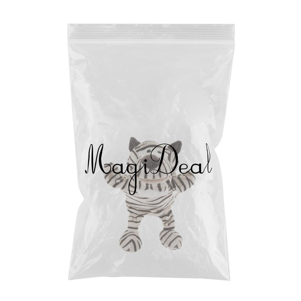 31cm Soft Plush Zoo Animals Hand Puppets for Kids Pretend Role Play Tiger