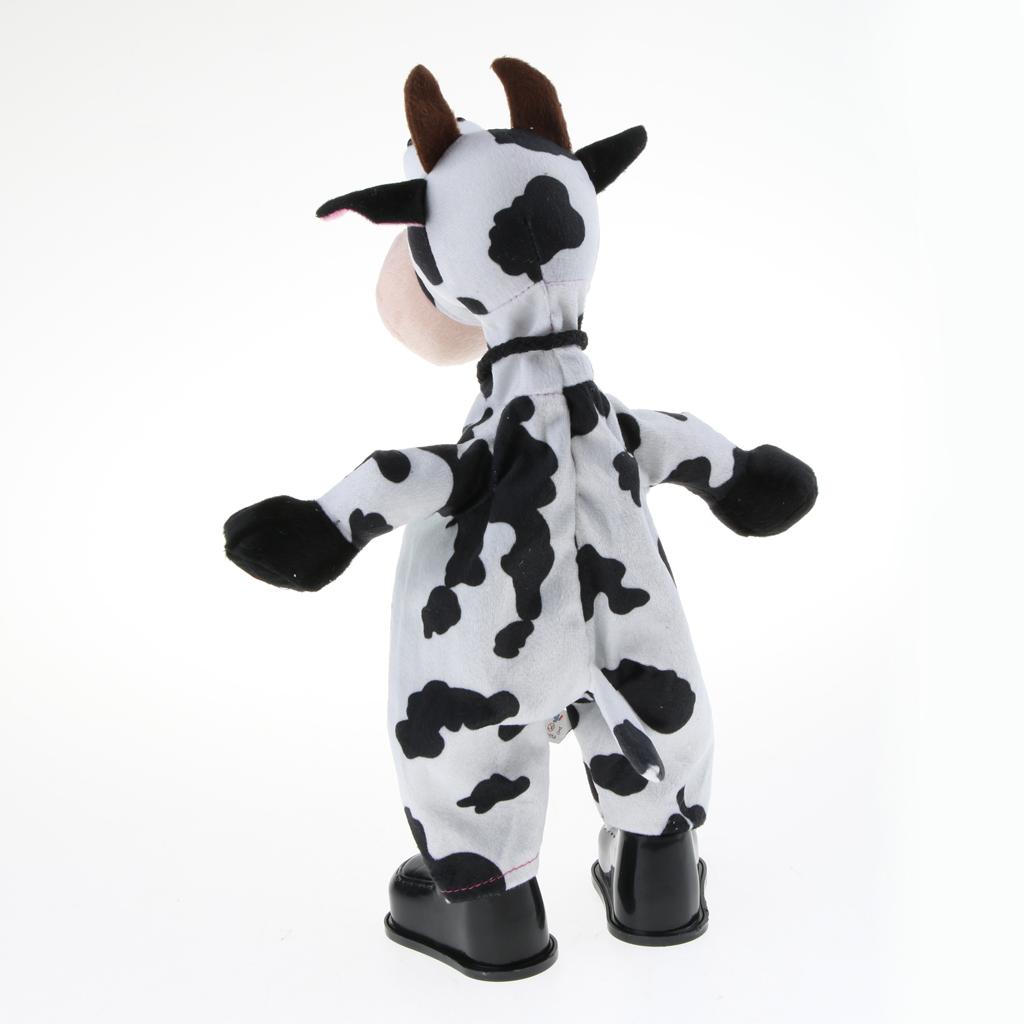Cute Singing Dancing Naughty Soft Stuffed Animal Toy Animated Decor Cow