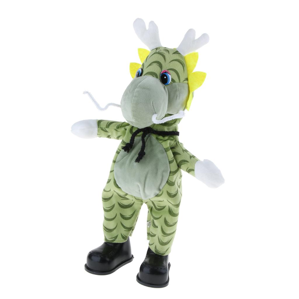 Cute Singing Dancing Naughty Soft Stuffed Animal Toy Animated Decor Dragon