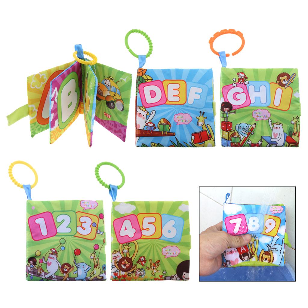 Baby Toddler Preschool Crinkle Squeaky Rattle Soft Cloth Book Toy Style 1