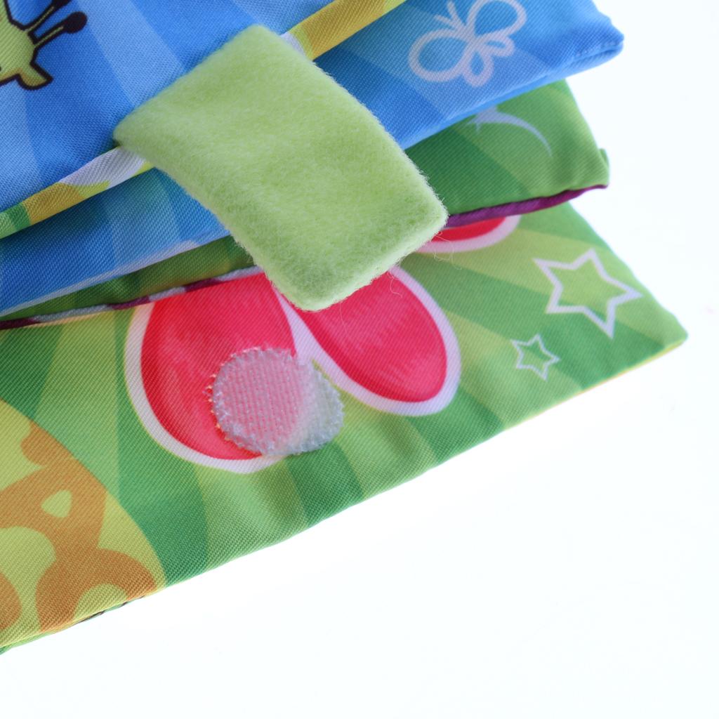 Baby Toddler Preschool Crinkle Squeaky Rattle Soft Cloth Book Toy Style 2