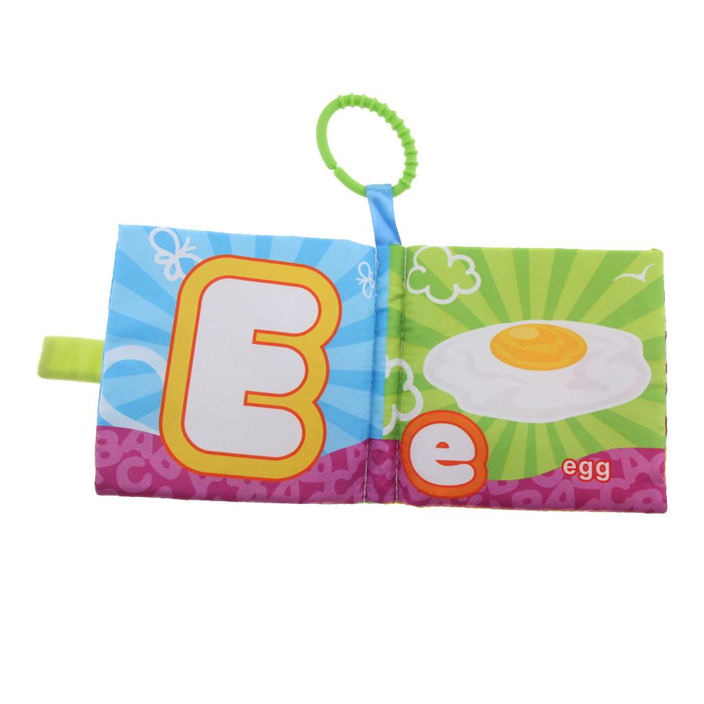 Baby Toddler Preschool Crinkle Squeaky Rattle Soft Cloth Book Toy Style 2