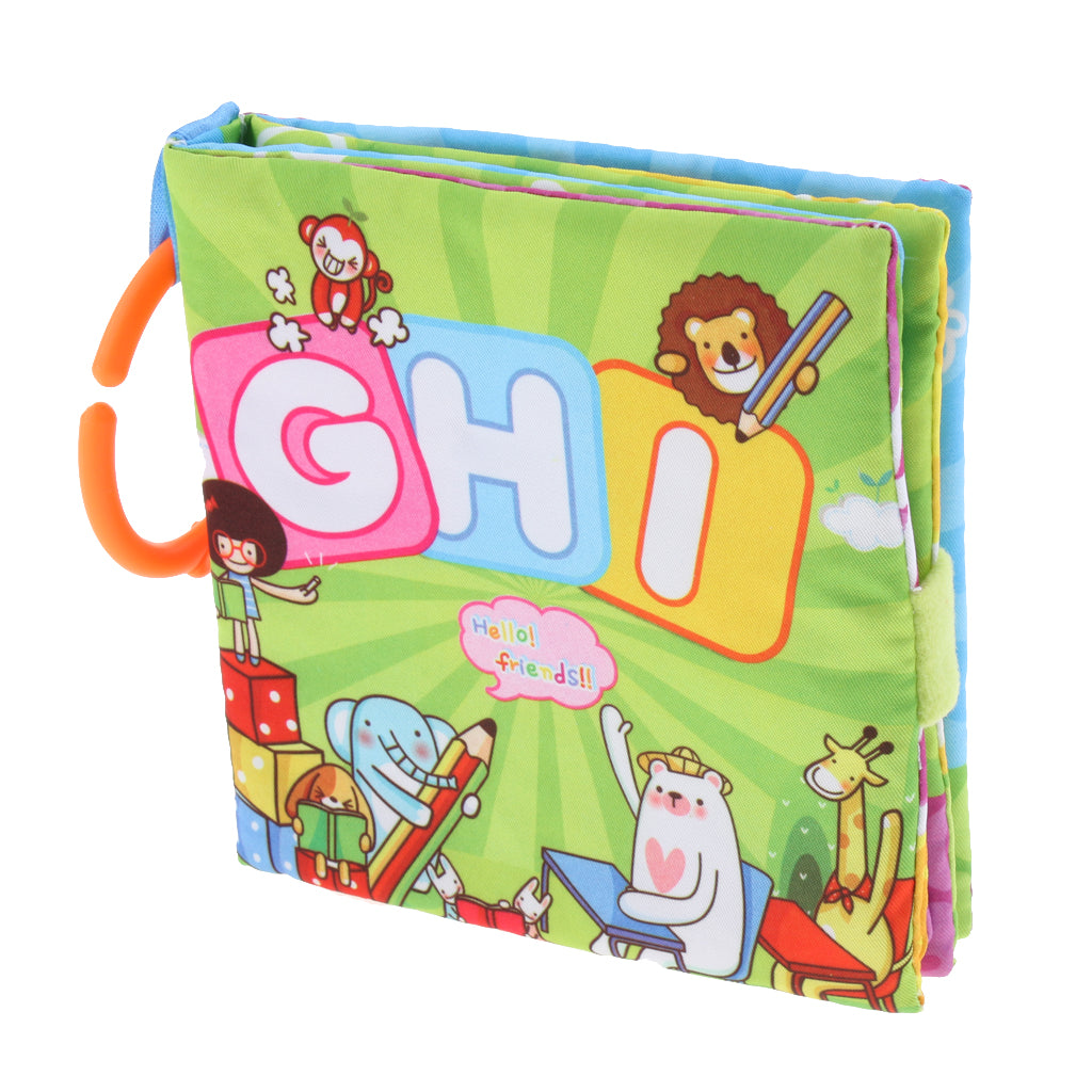 Baby Toddler Preschool Crinkle Squeaky Rattle Soft Cloth Book Toy Style 3