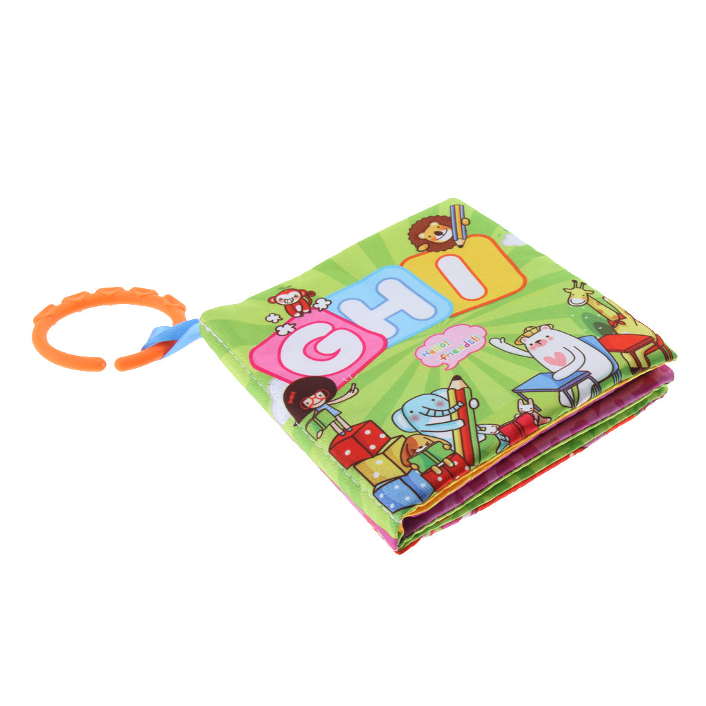 Baby Toddler Preschool Crinkle Squeaky Rattle Soft Cloth Book Toy Style 3
