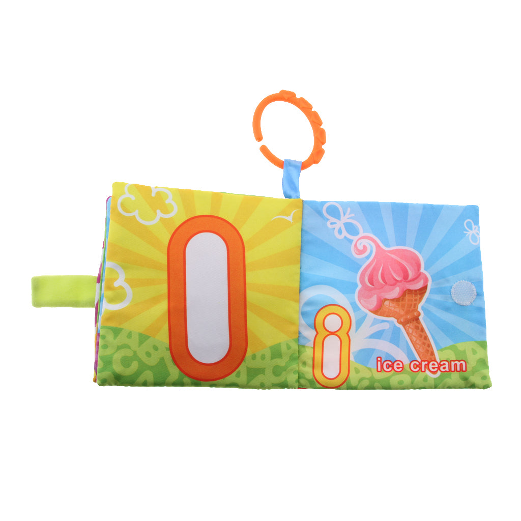 Baby Toddler Preschool Crinkle Squeaky Rattle Soft Cloth Book Toy Style 3