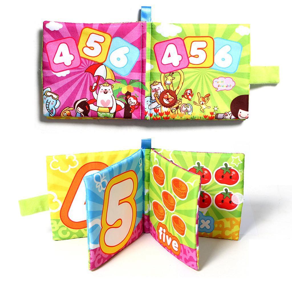Baby Toddler Preschool Crinkle Squeaky Rattle Soft Cloth Book Toy Style 5