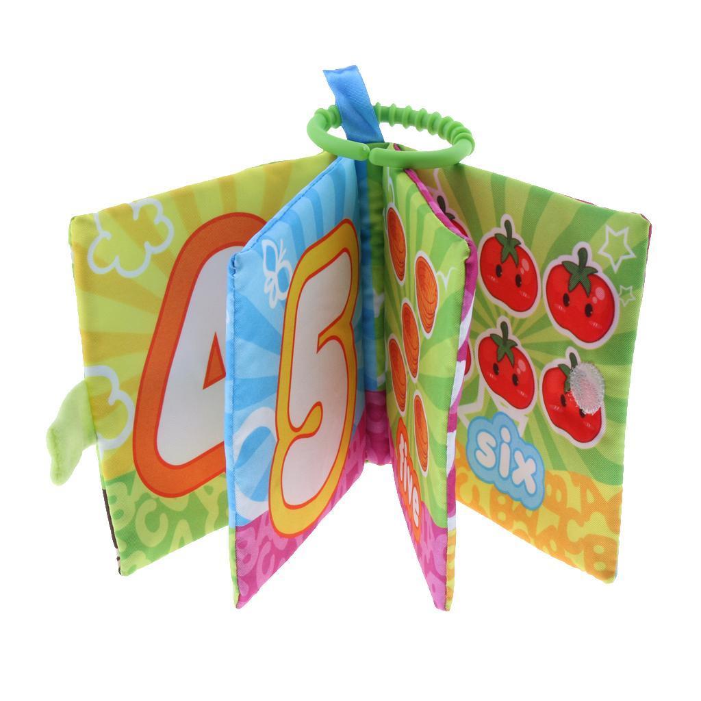 Baby Toddler Preschool Crinkle Squeaky Rattle Soft Cloth Book Toy Style 5