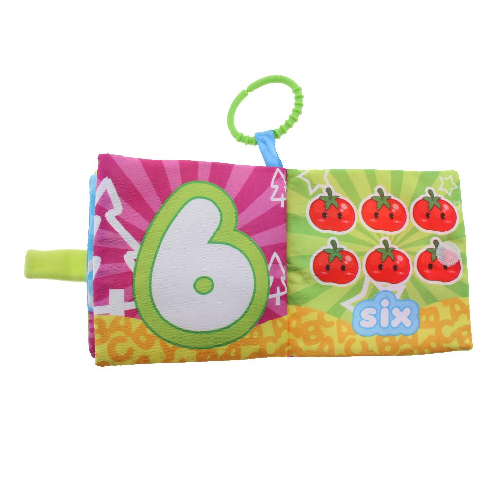 Baby Toddler Preschool Crinkle Squeaky Rattle Soft Cloth Book Toy Style 5