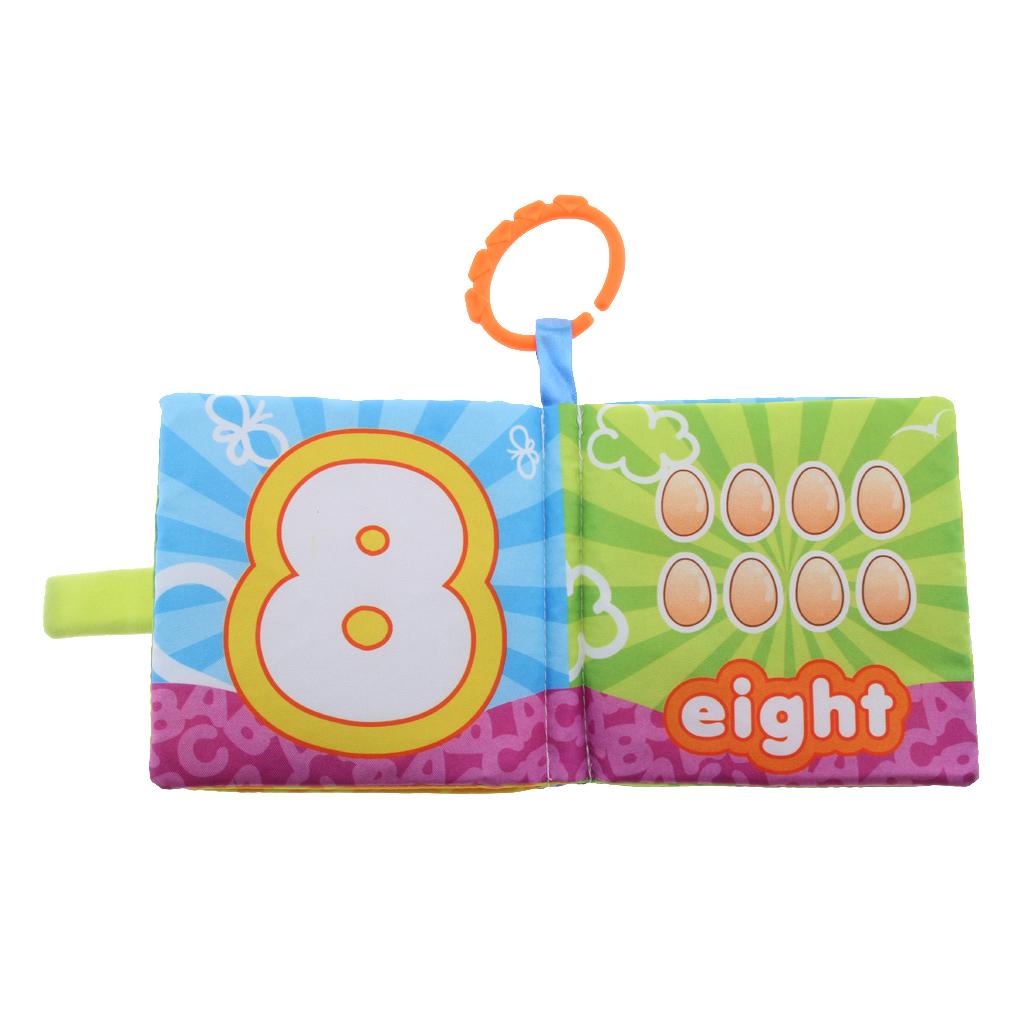 Baby Toddler Preschool Crinkle Squeaky Rattle Soft Cloth Book Toy Style 6