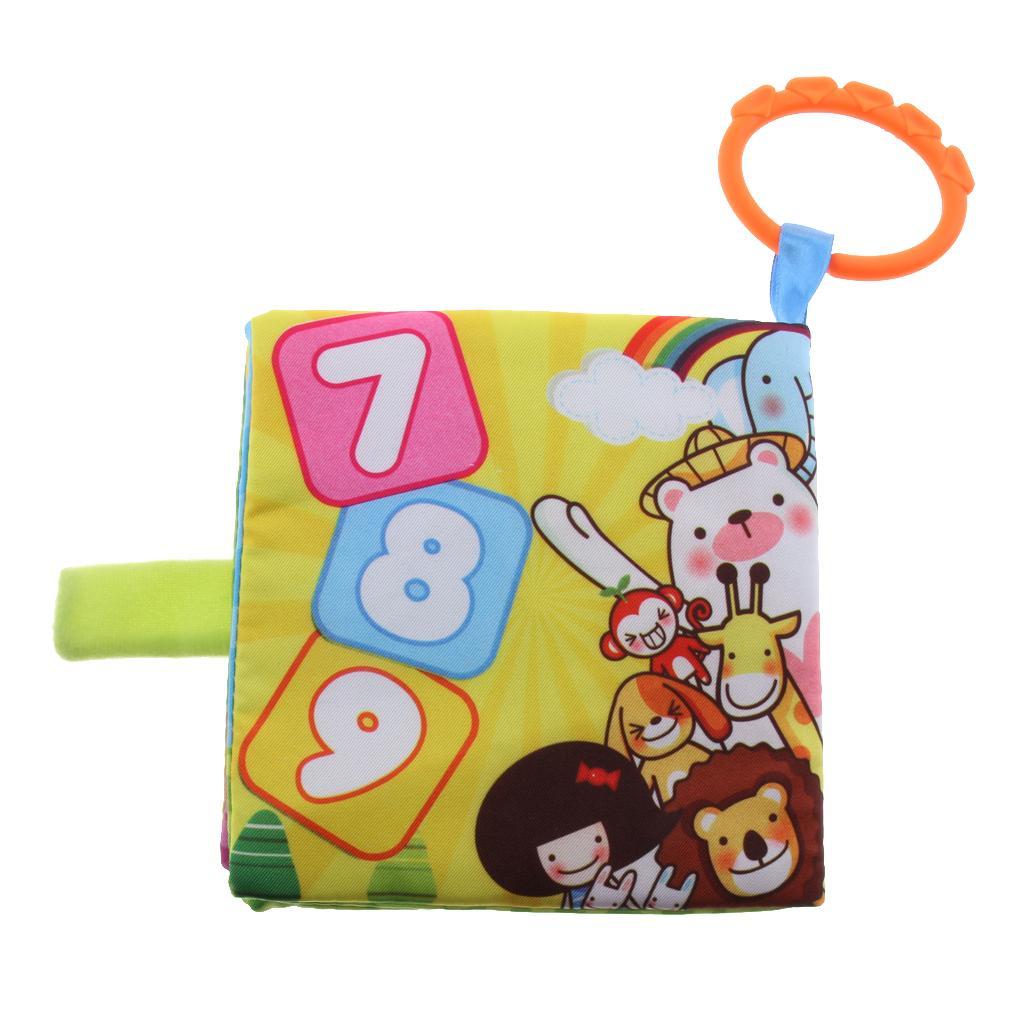 Baby Toddler Preschool Crinkle Squeaky Rattle Soft Cloth Book Toy Style 6