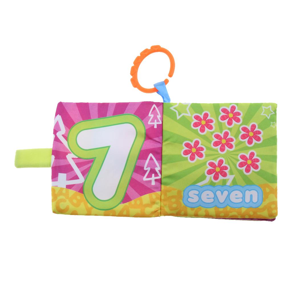 Baby Toddler Preschool Crinkle Squeaky Rattle Soft Cloth Book Toy Style 6
