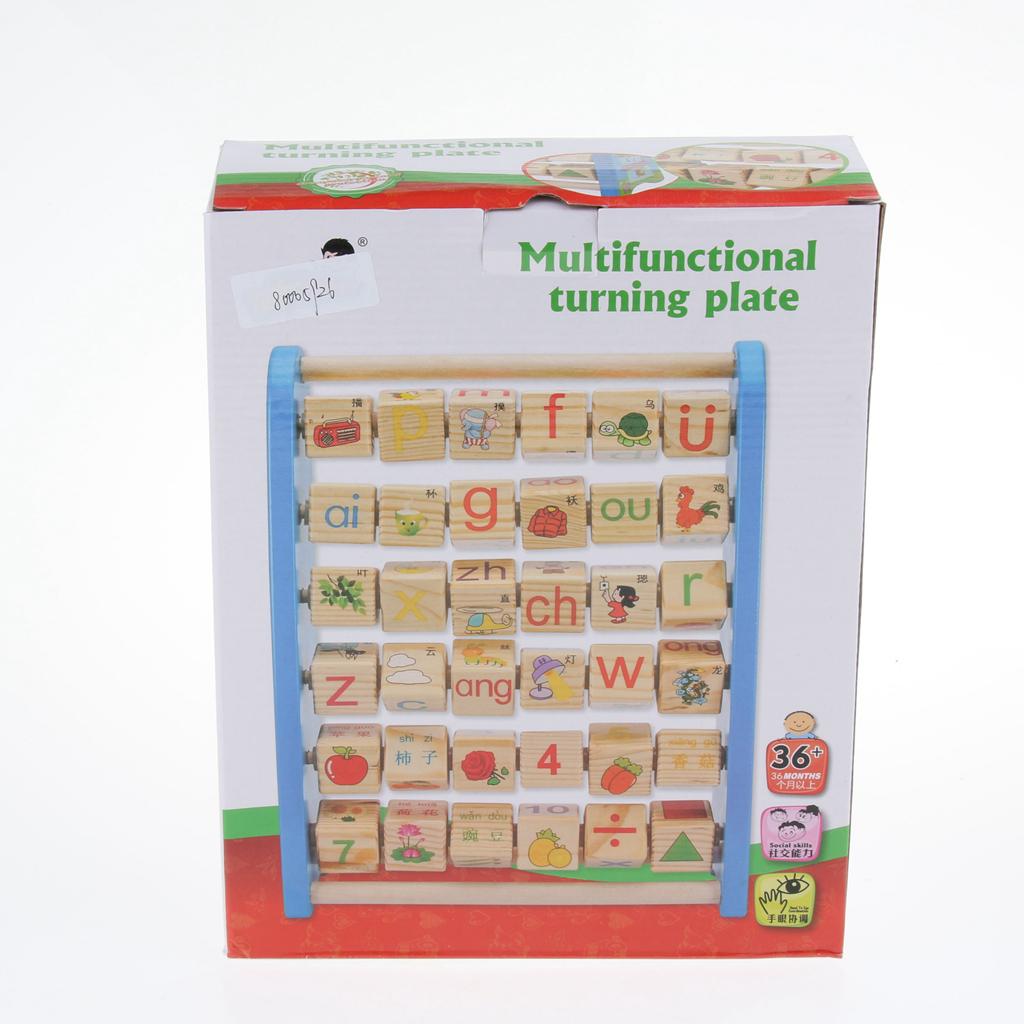 ABC-123 Abacus - Classic Wooden Educational Toy With Letter and Number Tiles