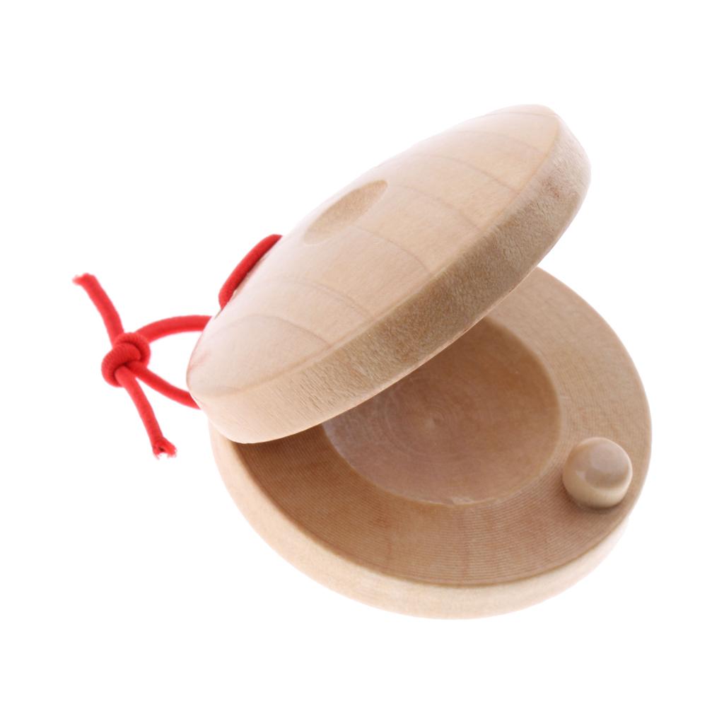 Castanet Kids Percussion Toy for Baby Early Education - Wood Color