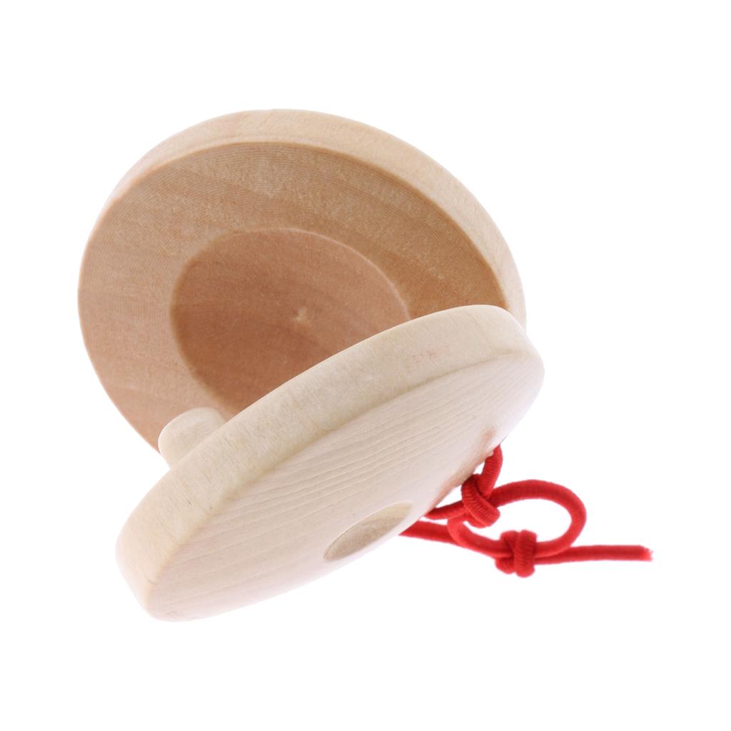Castanet Kids Percussion Toy for Baby Early Education - Wood Color