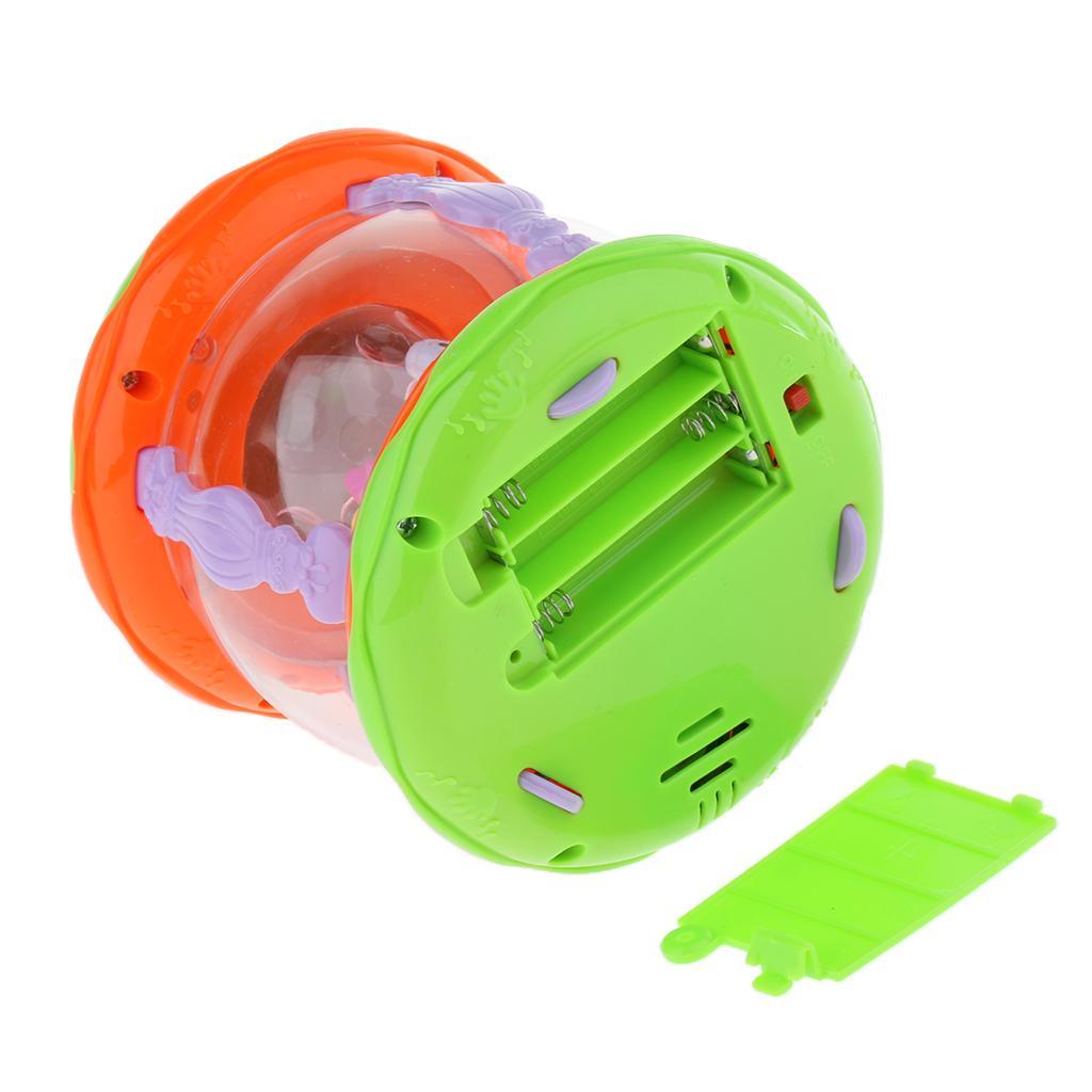 Baby Pat Drum Music Electric Hand Drums Kids Carousel Music Light Story Toy