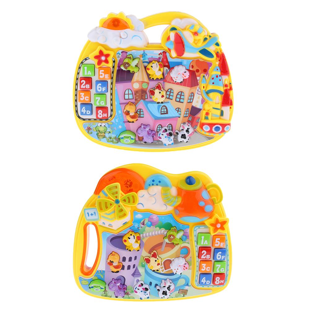 Baby Musical Toys Cartoon Music Piano Keyboard with Animal Sounds for Kids A