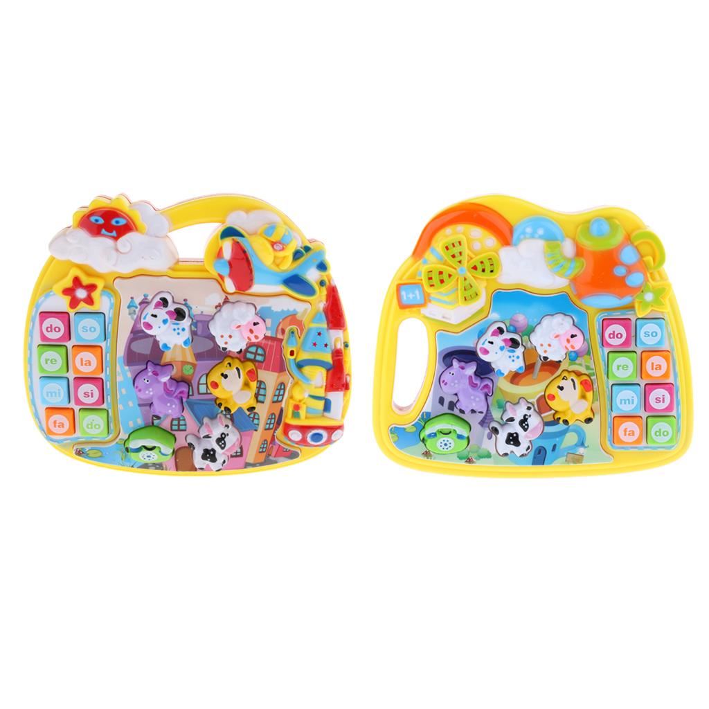 Baby Musical Toys Cartoon Music Piano Keyboard with Animal Sounds for Kids C