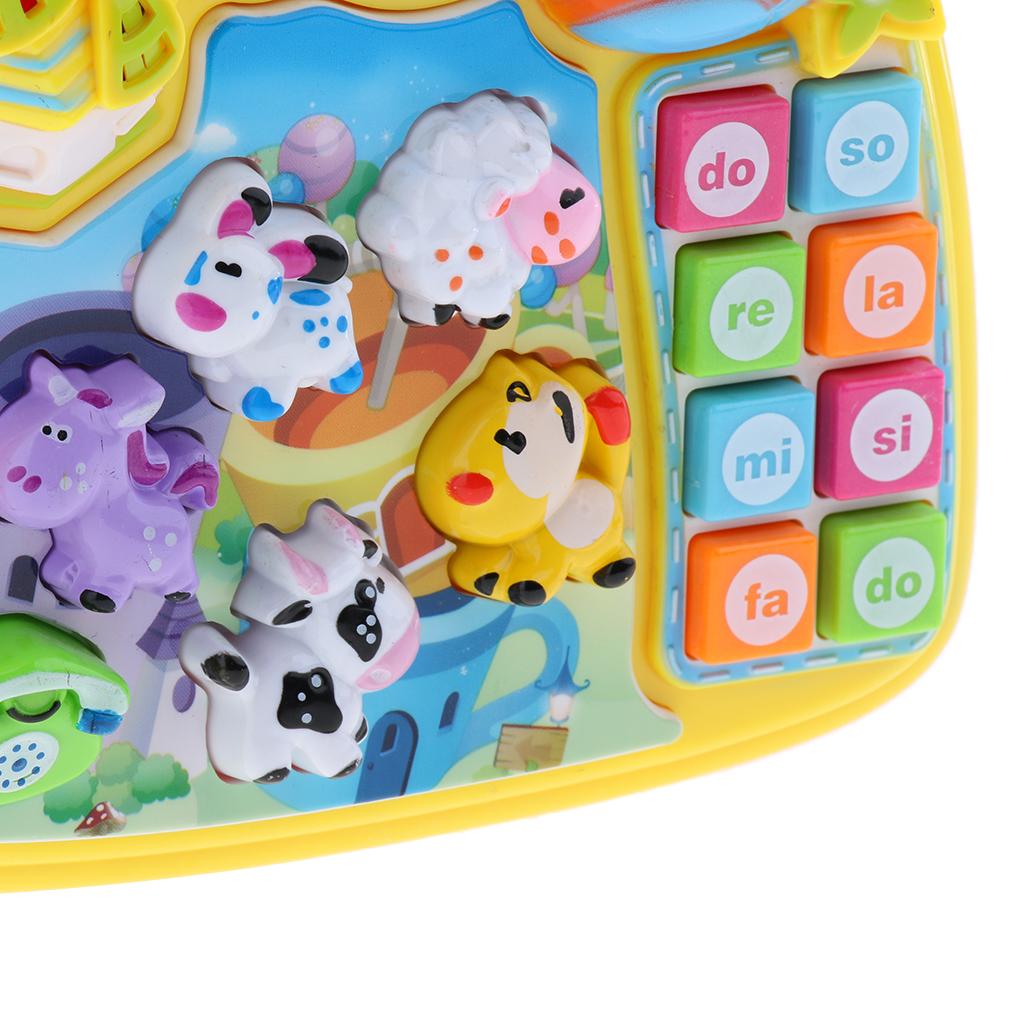 Baby Musical Toys Cartoon Music Piano Keyboard with Animal Sounds for Kids C