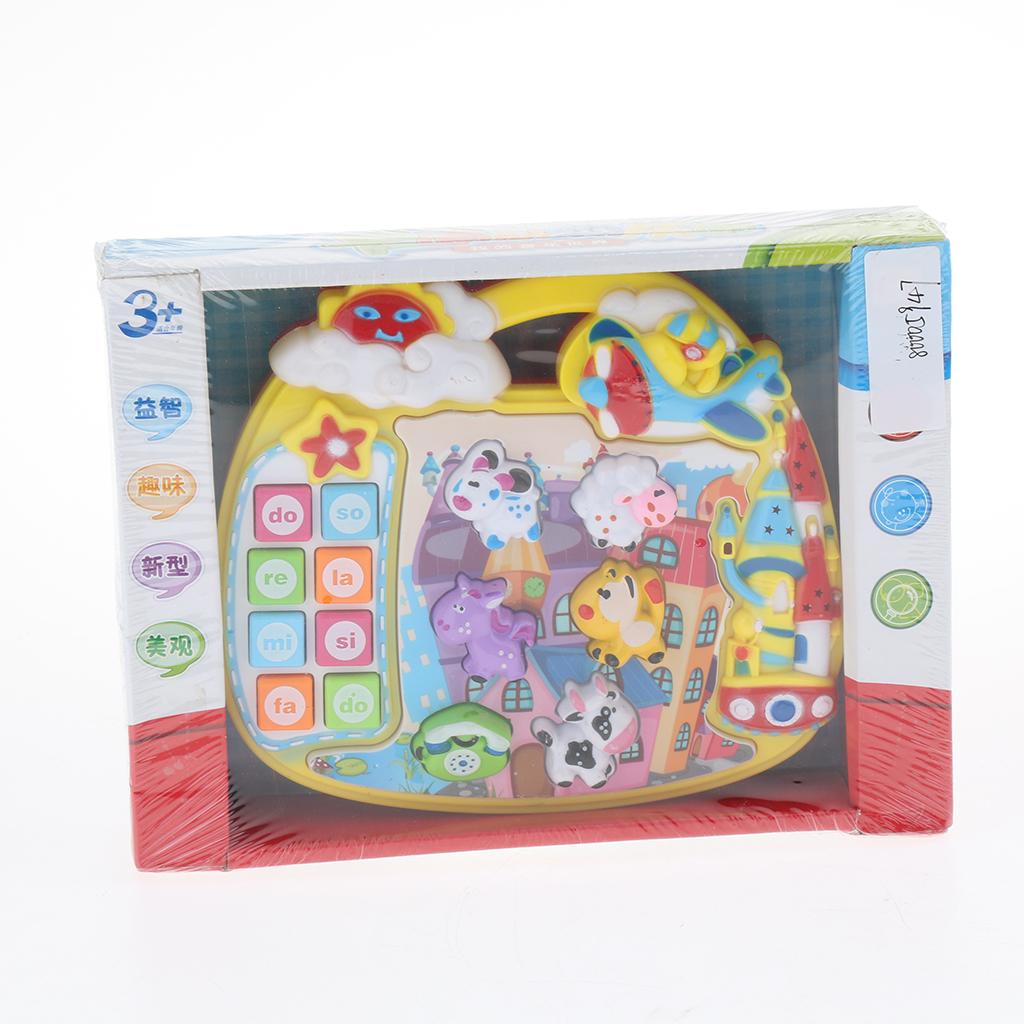 Baby Musical Toys Cartoon Music Piano Keyboard with Animal Sounds for Kids D