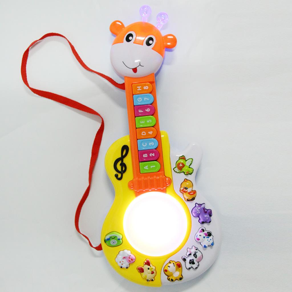 Electric Rock and Roll Giraffe Guitar Toy for Kids Baby