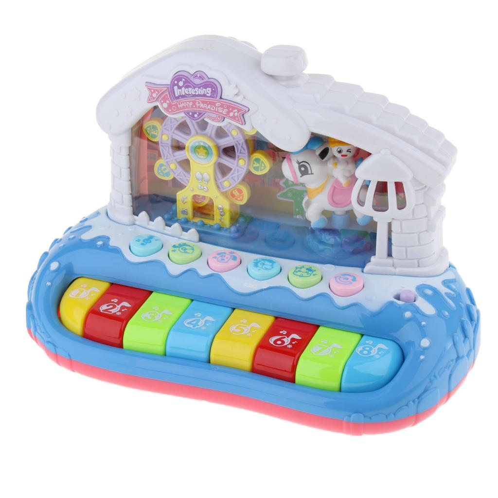 Baby Piano Music Keyboard Musical Instrument Educational Learning Toy with Flashing LED Lights for Toddlers & Kids