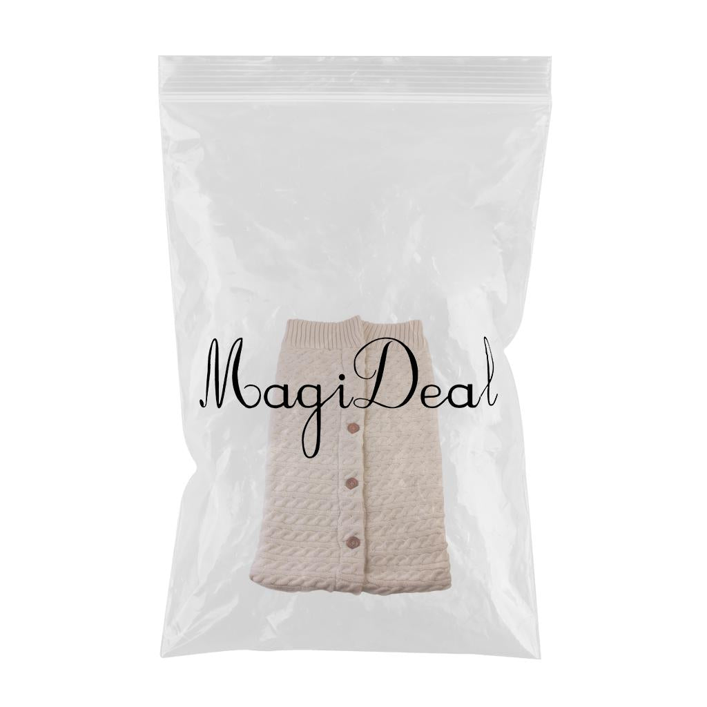 Baby Knit Swaddle Wrap Swaddling Blanket Winter Warm Sleeping Bag Beige