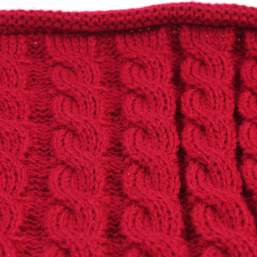 Toddler Baby Newborn Winter Crochet Knit Hat Beanie Cap Scarf Set Red