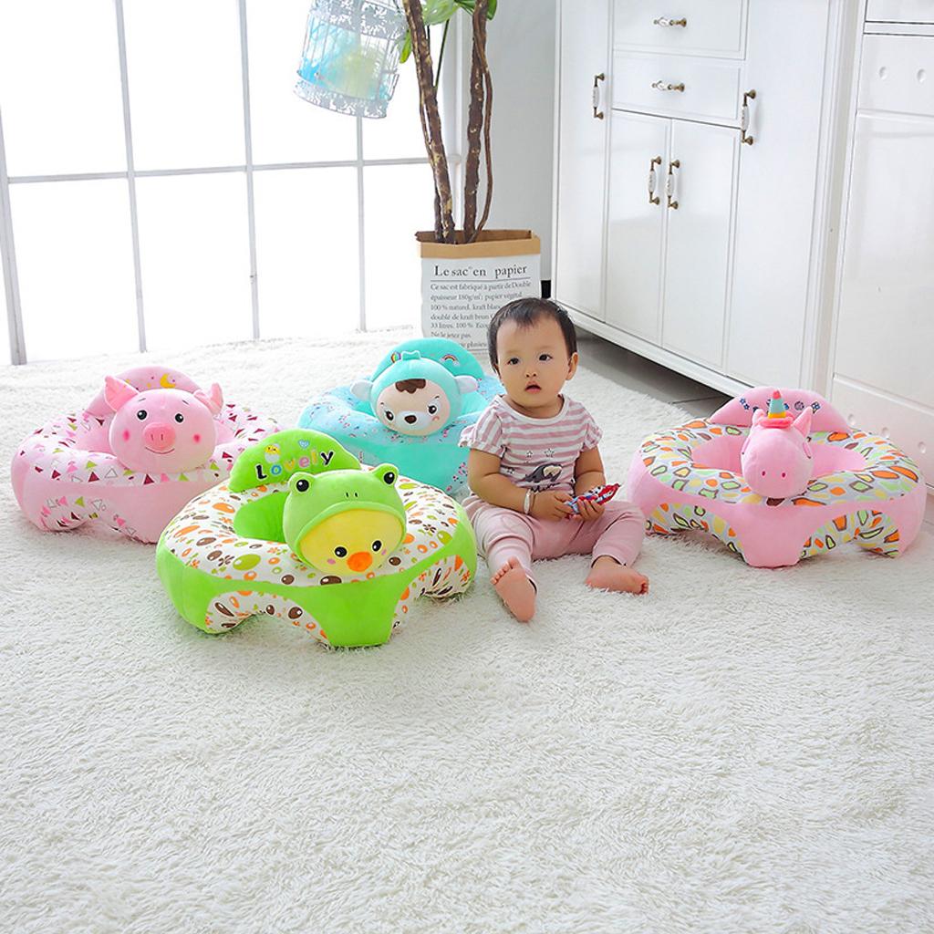 Infant Sitting Chair Baby Support Seat Soft Baby Sofa Pink Unicorn