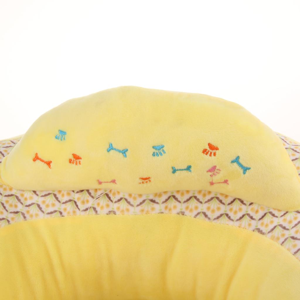 Infant Sitting Chair Baby Support Seat Soft Baby Sofa Yellow Dog