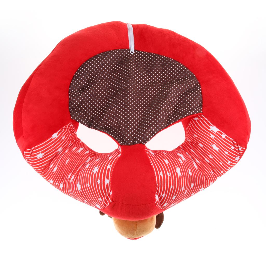Infant Sitting Chair Baby Support Seat Soft Baby Sofa Red Elk