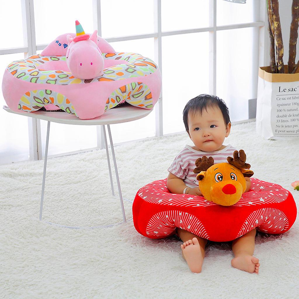Infant Sitting Chair Baby Support Seat Soft Baby Sofa Red Elk
