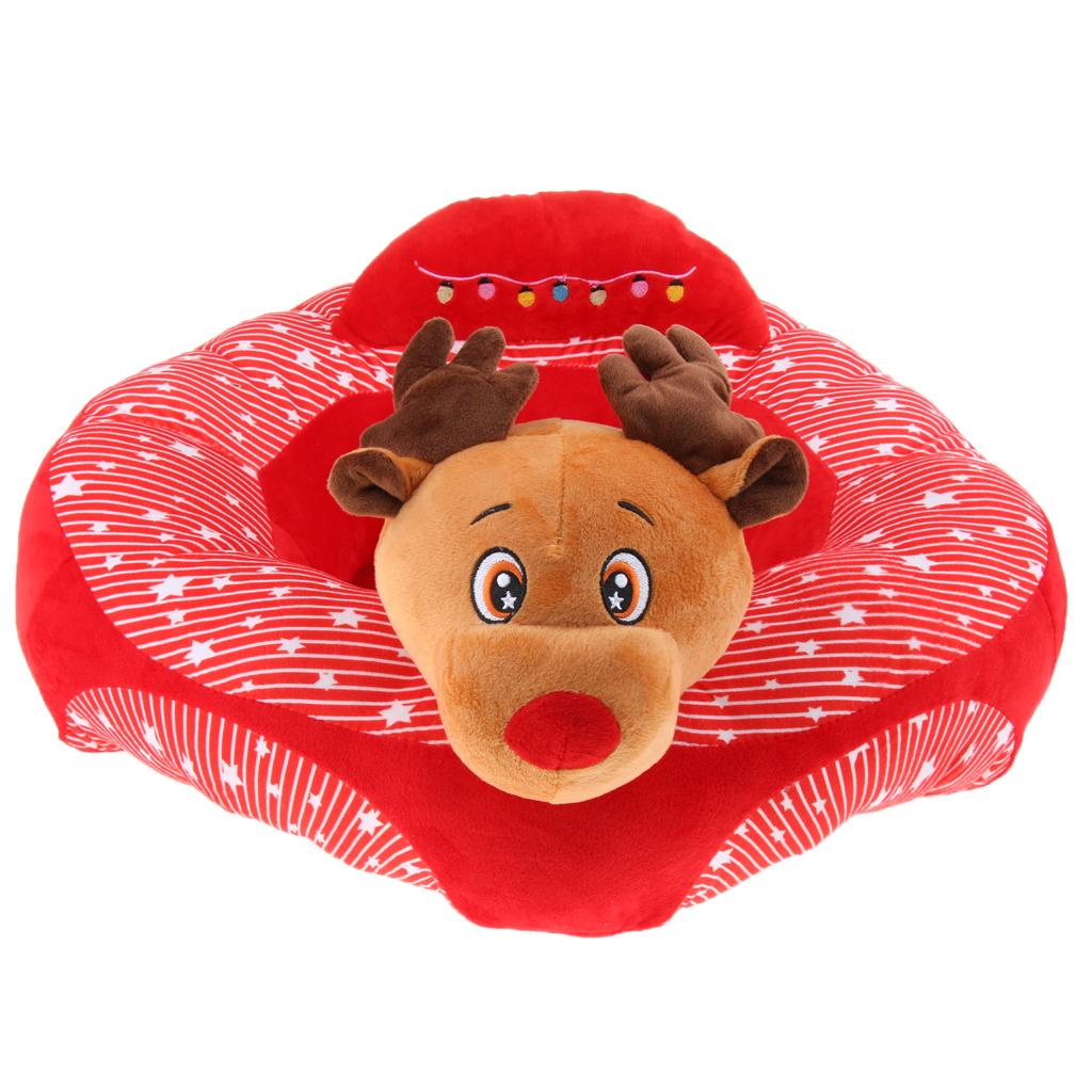 Infant Sitting Chair Baby Support Seat Soft Baby Sofa Red Elk
