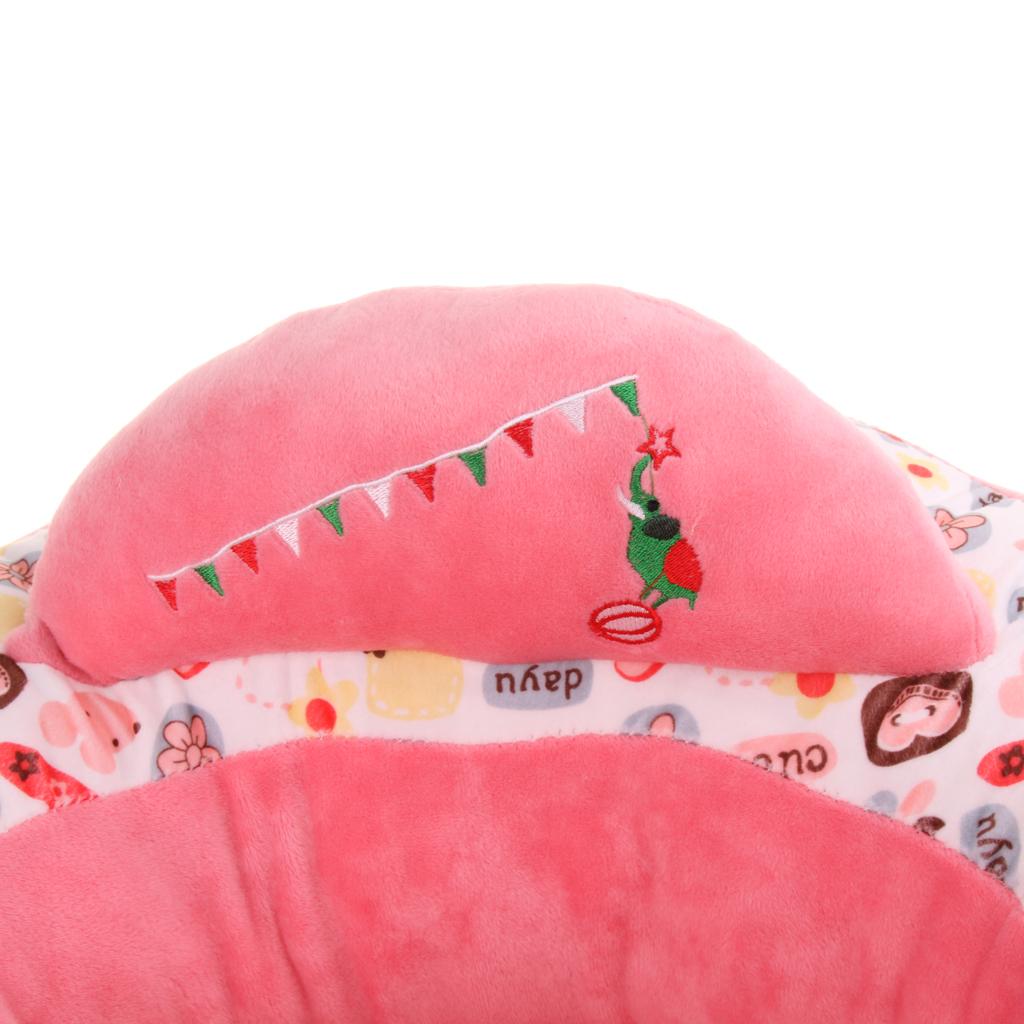 Infant Sitting Chair Baby Support Seat Soft Baby Sofa Pink Elephant