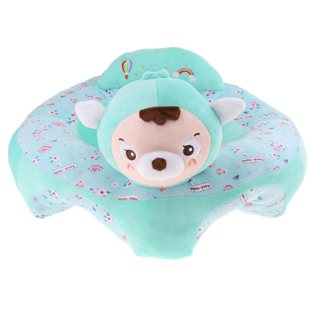 Infant Sitting Chair Baby Support Seat Soft Baby Sofa Mint Green Monkey