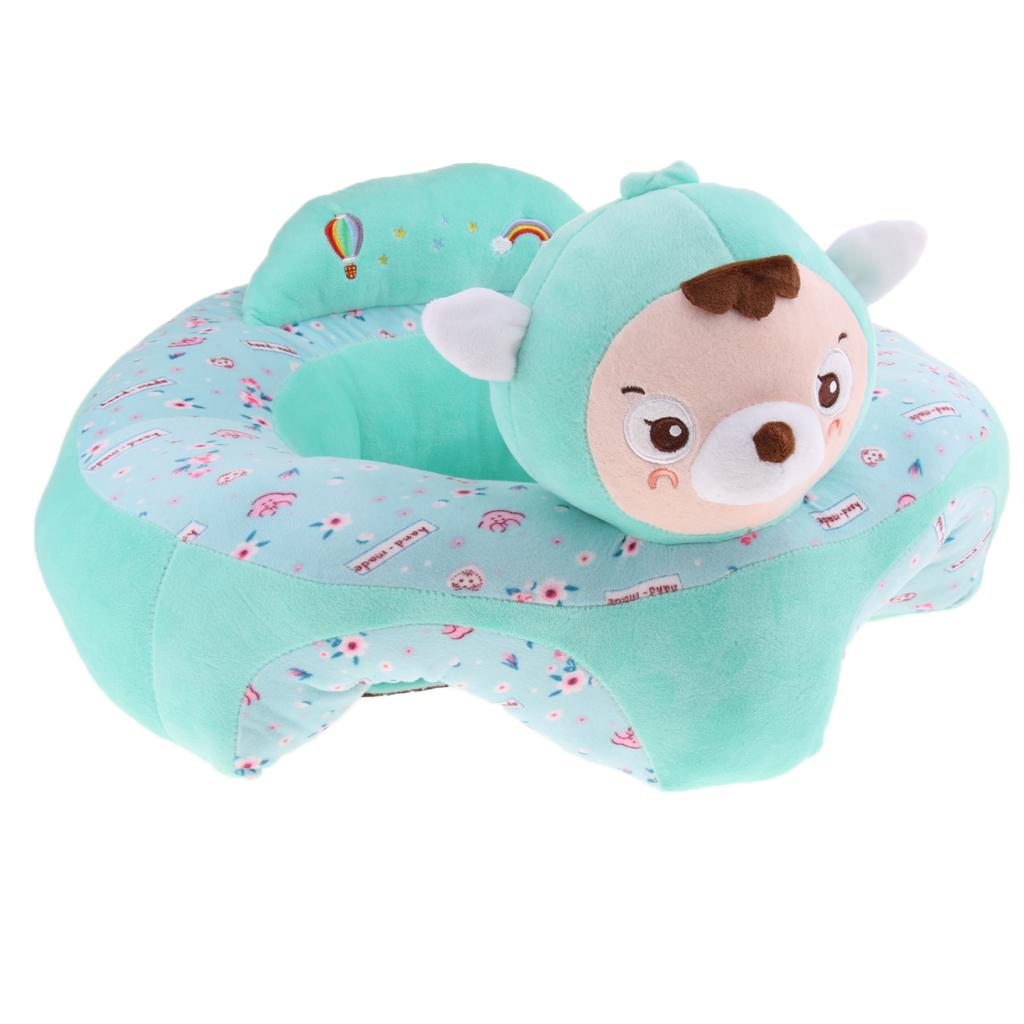 Infant Sitting Chair Baby Support Seat Soft Baby Sofa Mint Green Monkey