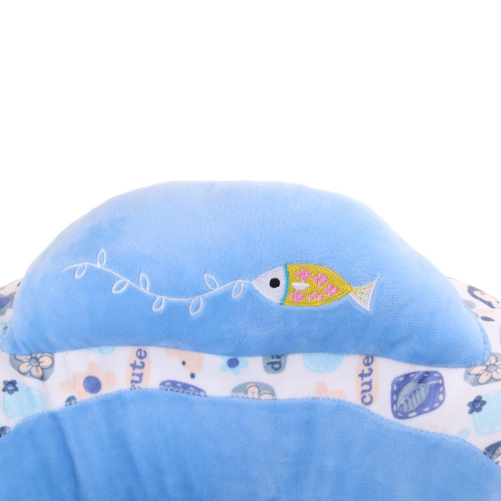 Infant Sitting Chair Baby Support Seat Soft Baby Sofa Blue Penguin