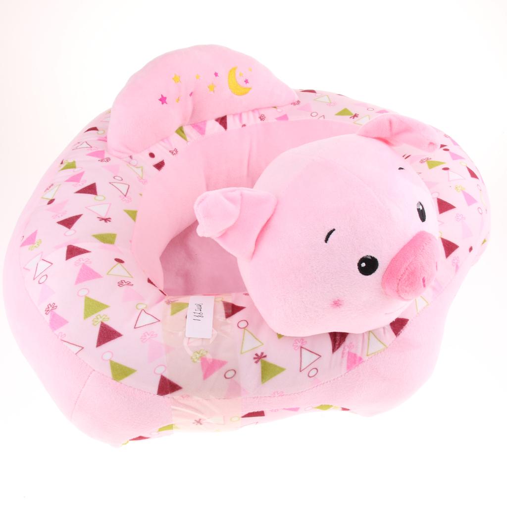 Infant Sitting Chair Baby Support Seat Soft Baby Sofa Pink Pig
