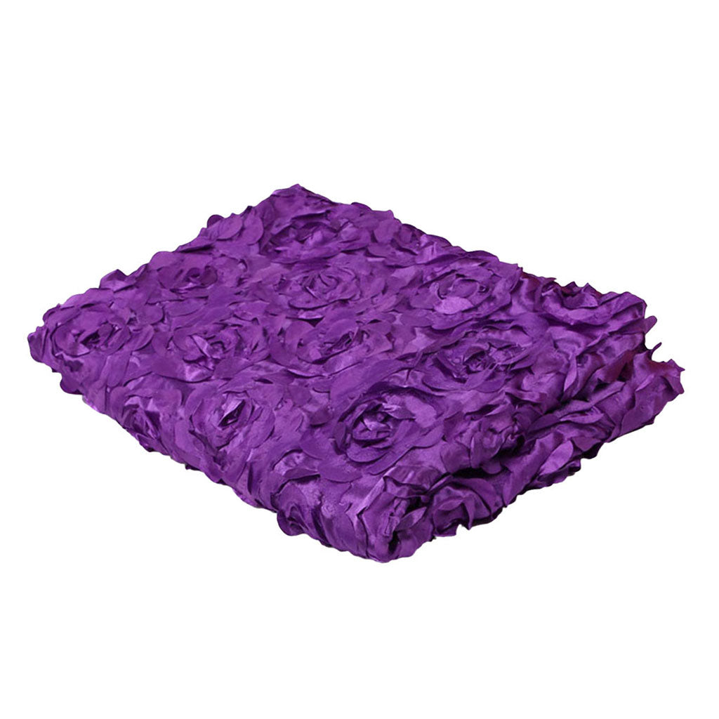 Baby 3D Rose Flower Photography Photo Backdrop Blanket Rug Purple Rose