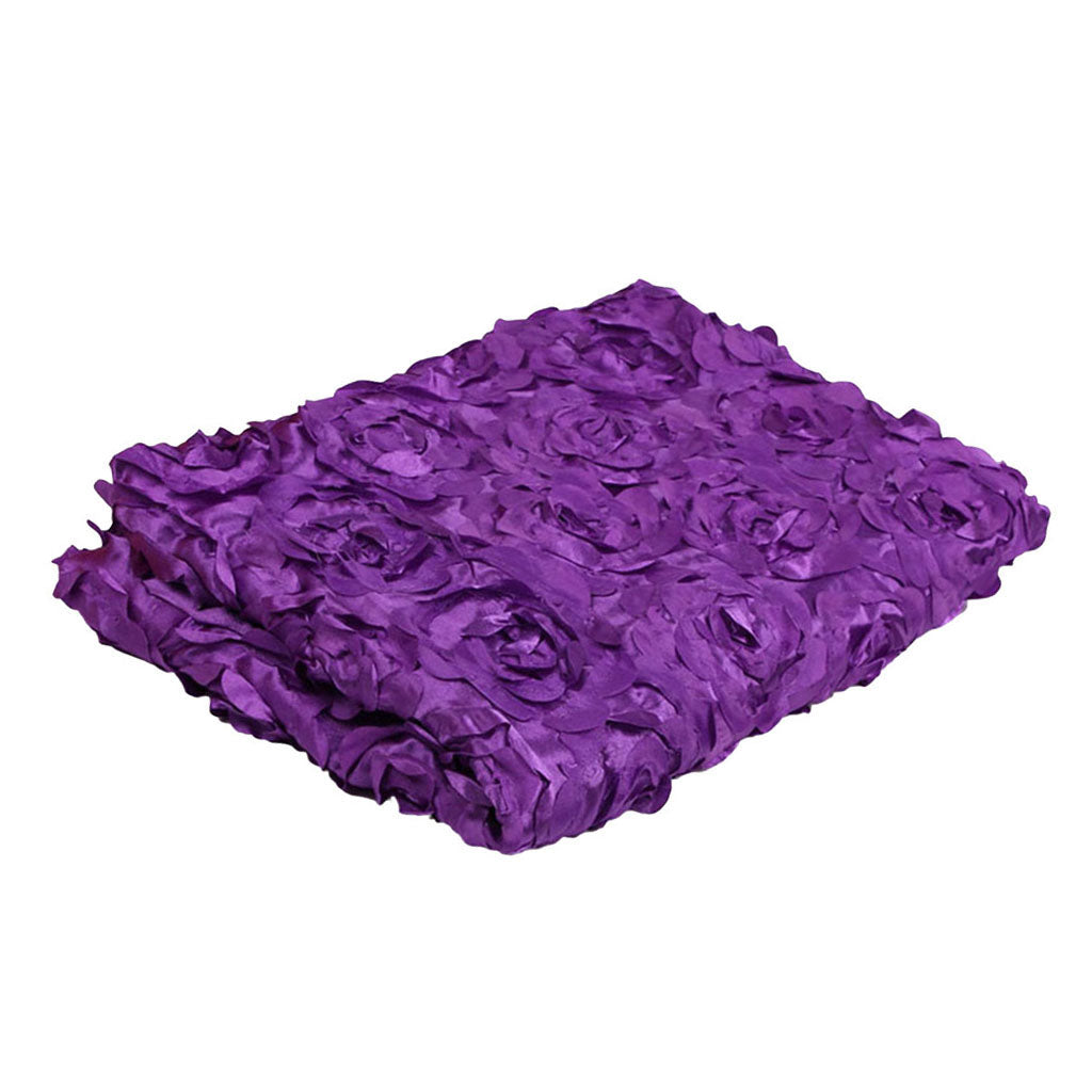 Baby 3D Rose Flower Photography Photo Backdrop Blanket Rug Purple Rose