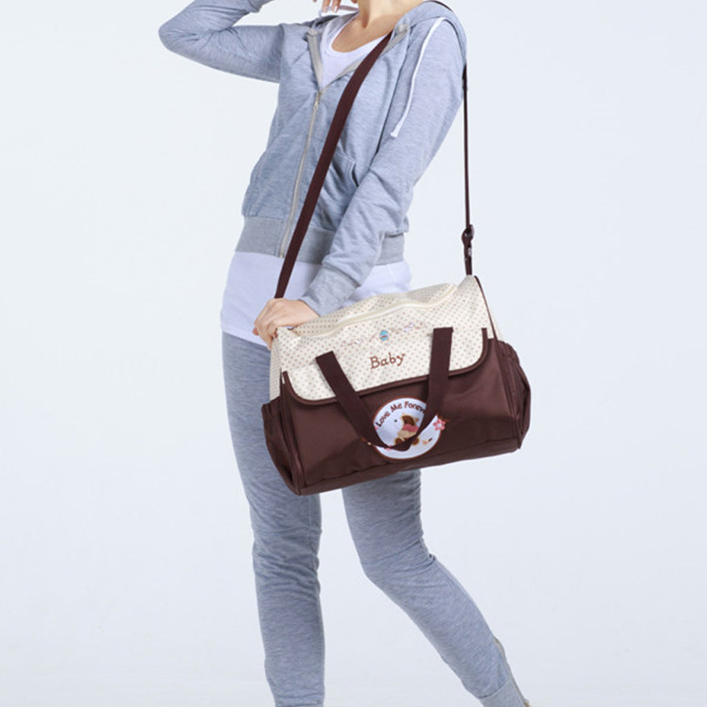 Mummy Multifunctional Baby Diaper Changing Maternity Handbag Coffee