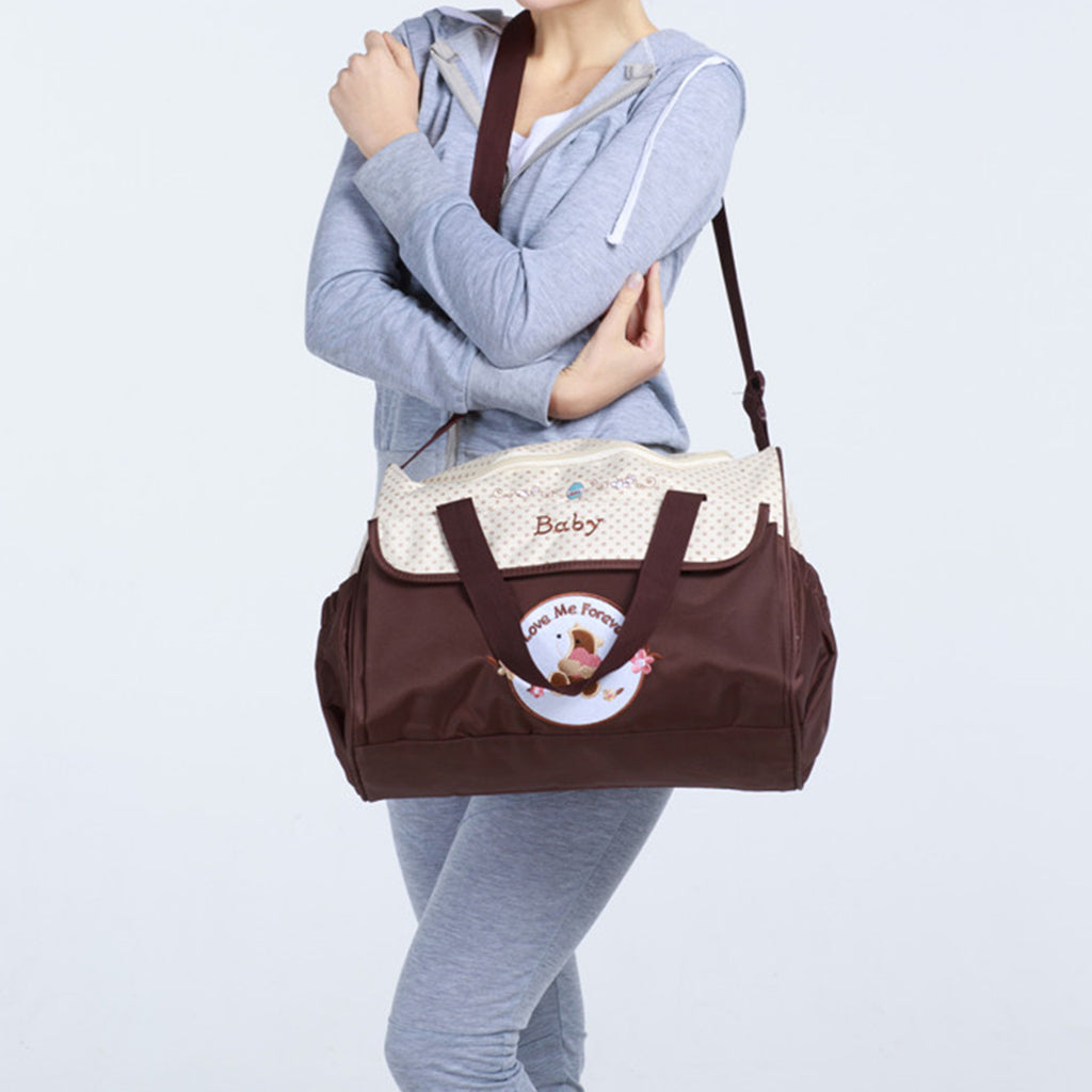 Mummy Multifunctional Baby Diaper Changing Maternity Handbag Coffee