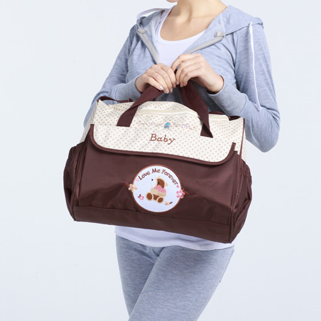 Mummy Multifunctional Baby Diaper Changing Maternity Handbag Coffee