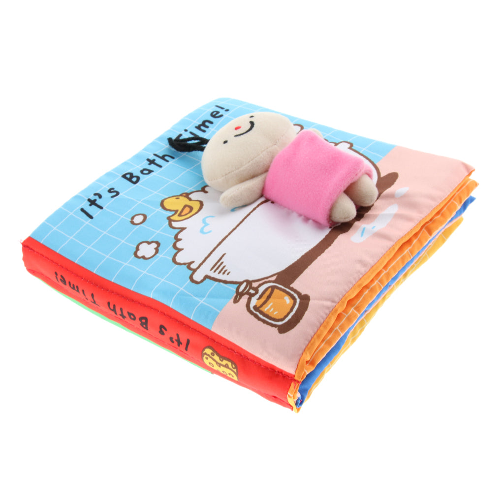 Soft Fabric Cloth Book for Baby Toddlers Early Educational Toy Bath Time