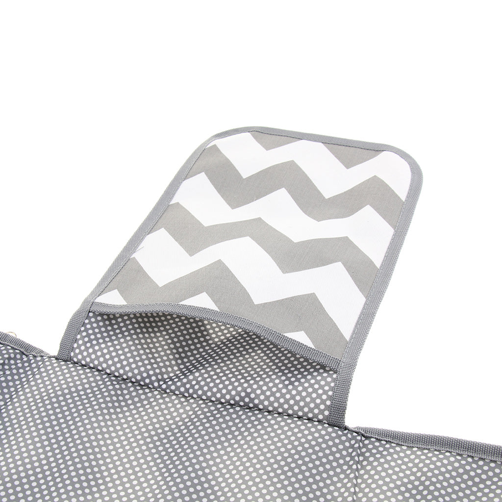 Baby Changing Mat Portable Clutch Diaper Change Pad Station Grey Wave