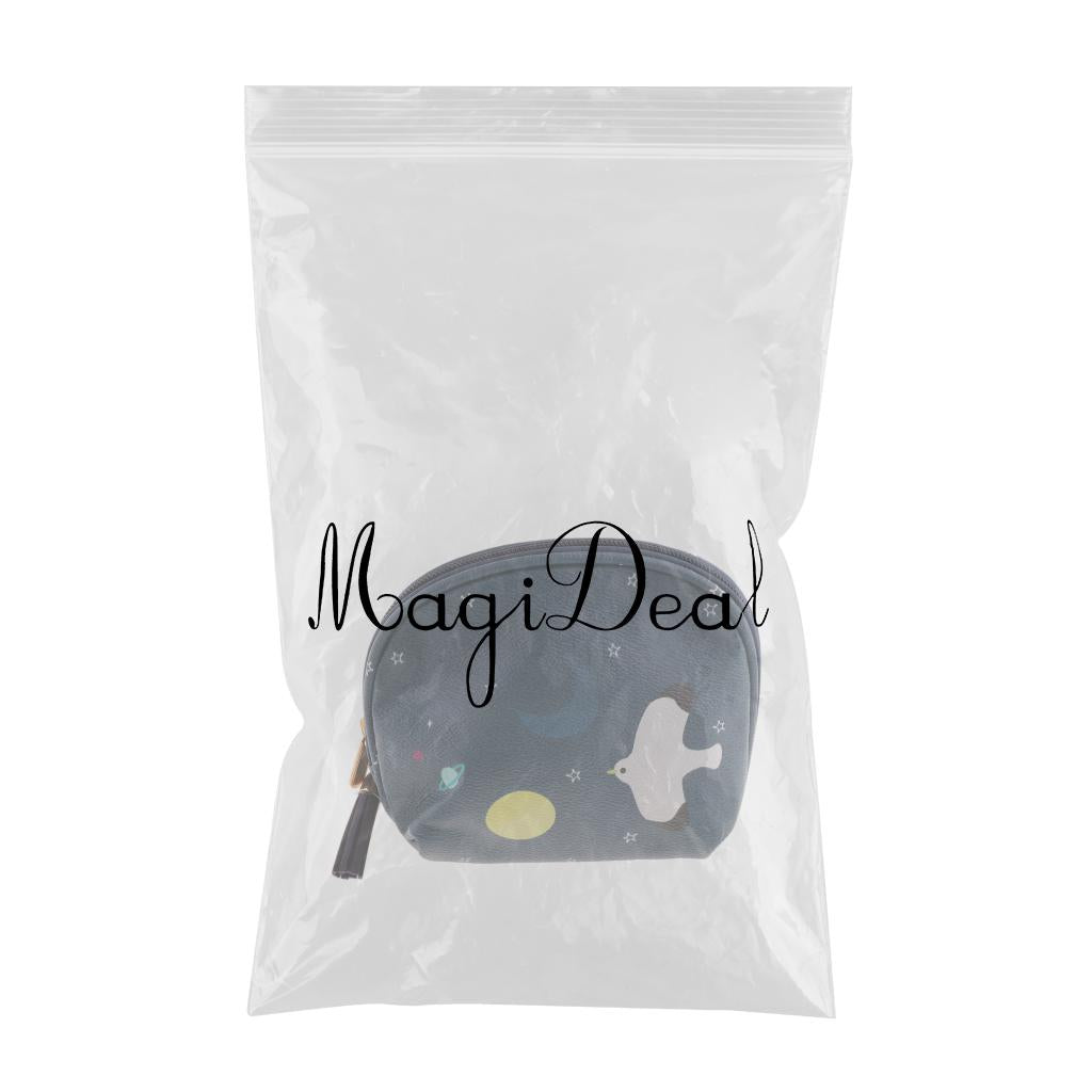 Cute Mini PU Leather Coin Bag Change Purse Wallet Key Pouch Women Girls Navy Blue