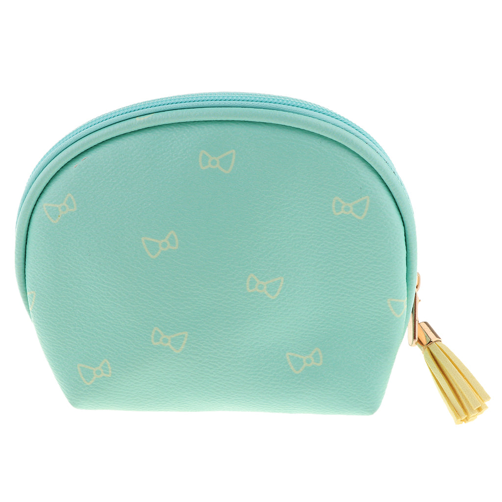 Cute Mini PU Leather Coin Bag Change Purse Wallet Key Pouch Women Girls Light Blue