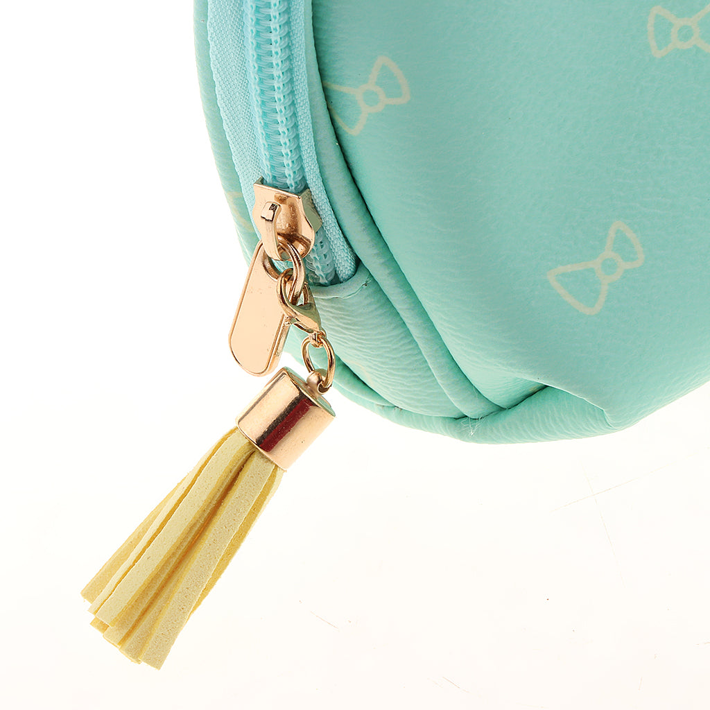 Cute Mini PU Leather Coin Bag Change Purse Wallet Key Pouch Women Girls Light Blue