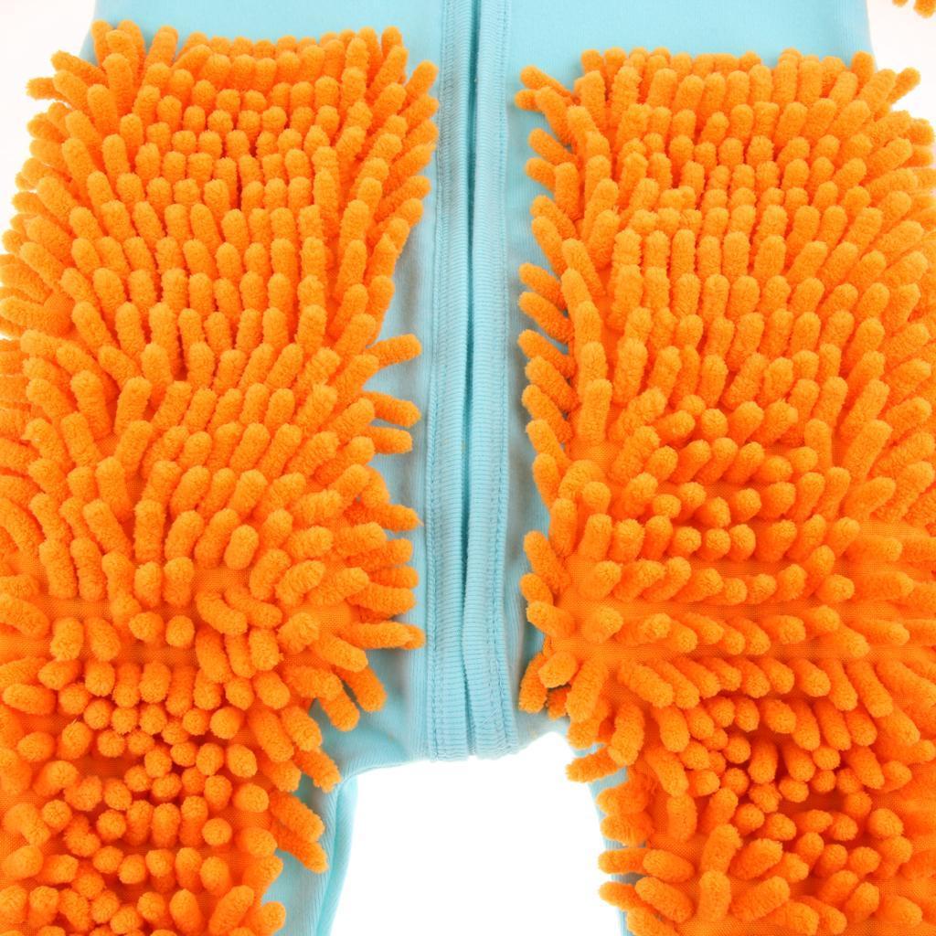 Romper Outfit Floors Cleaning Swob Jumpsuit Light Blue+Orange 90cm
