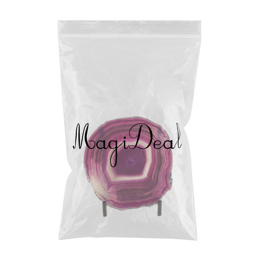 Natural Agate Ornaments Rock Crystal Quartz for Table Display Decor Purple