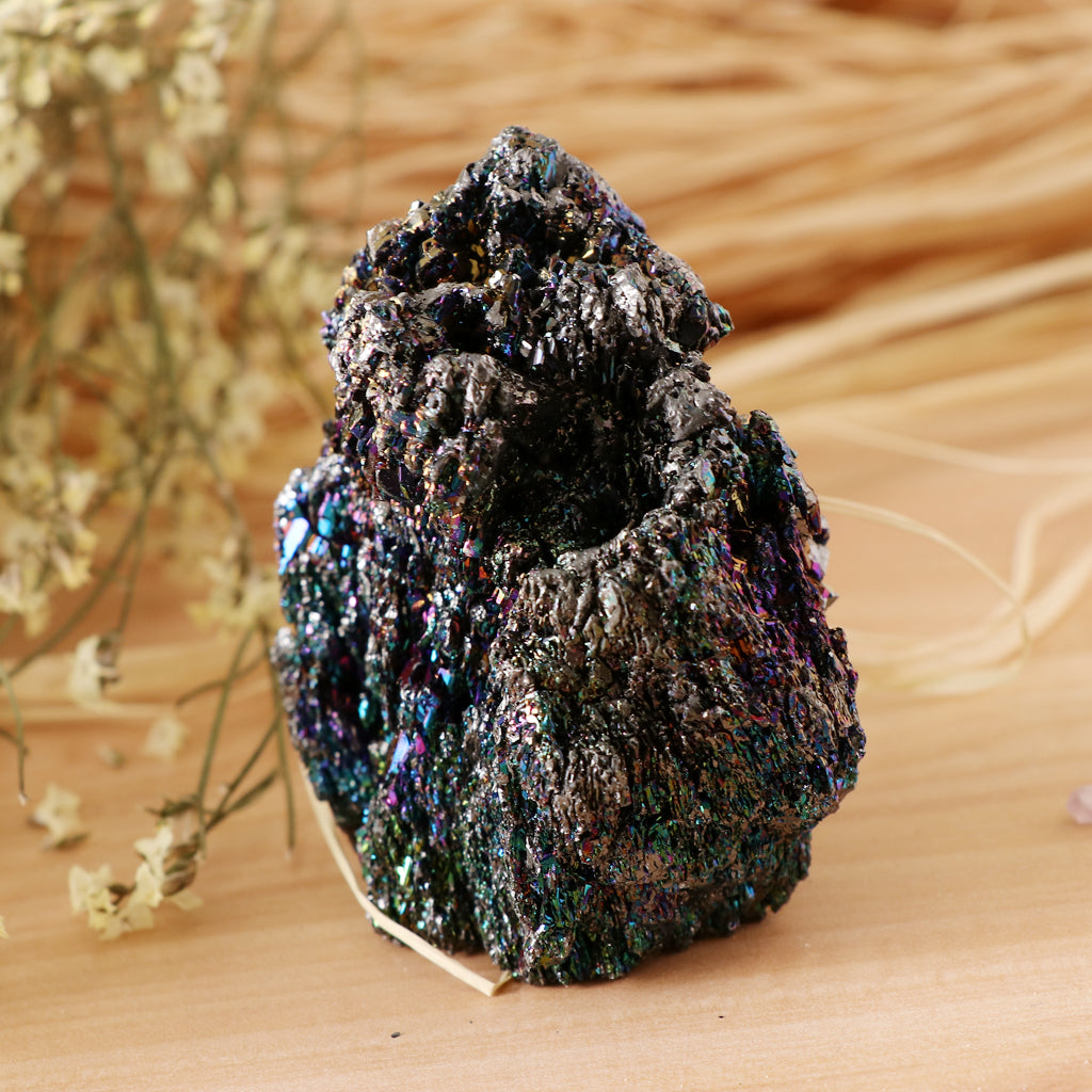 Crystal Raw Natural Stones Desktop Coal Crystal Stone for Living Room/ Office/Desktop Decor